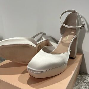 Loeffler Randall Selina Ankle-Strap Platform Pumps, sz 10